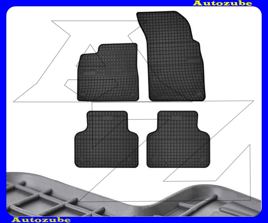 Gumiszőnyeg garnitúra (4db) méretpontos - 3mm vastagságú - 10mm magas peremmel, vanília illattal Gumiszőnyeg garnitúra (4db) méretpontos - 3mm vastagságú - 10mm magas peremmel, vanília illattal