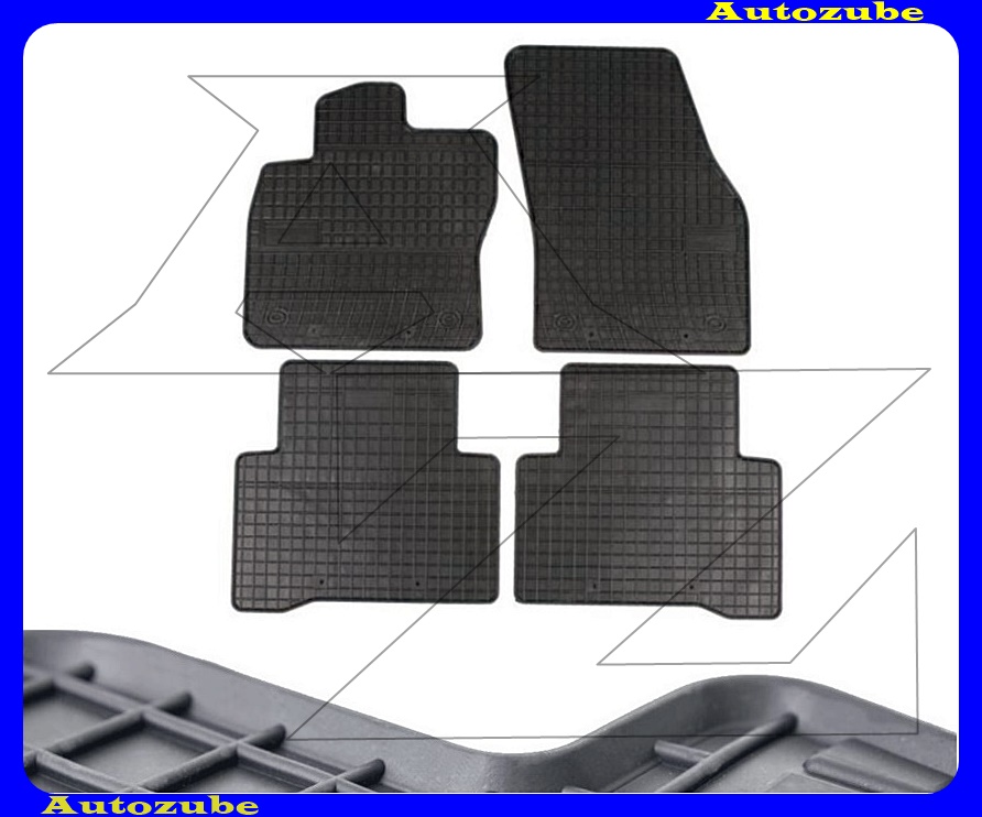 Gumiszőnyeg garnitúra (4db) méretpontos - 3mm vastagságú - 10mm magas peremmel, vanília illattal Gumiszőnyeg garnitúra (4db) méretpontos - 3mm vastagságú - 10mm magas peremmel, vanília illattal