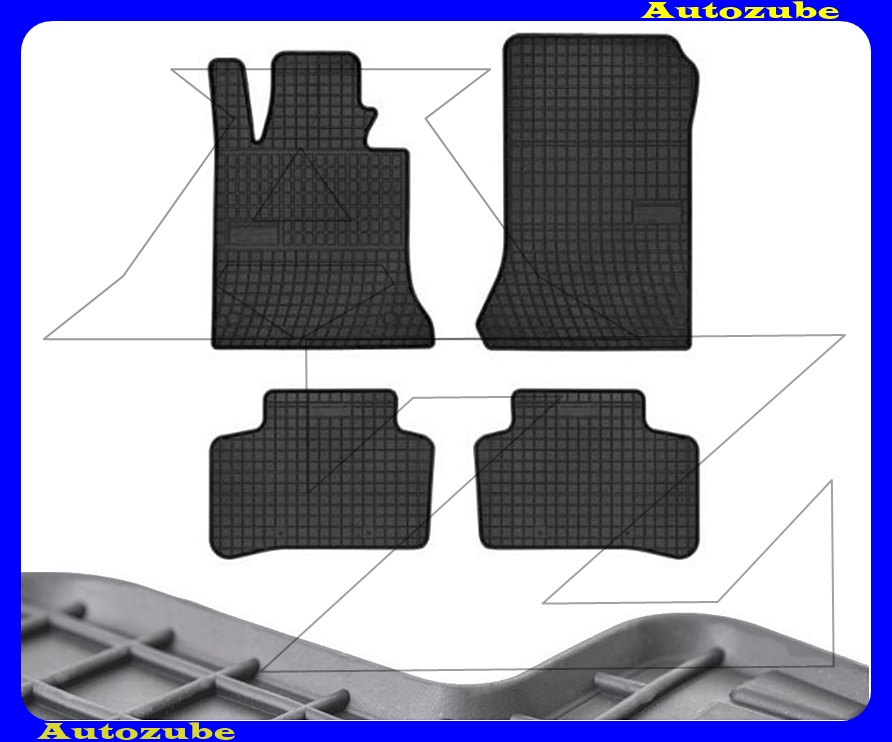 Gumiszőnyeg garnitúra (4db) méretpontos - 3mm vastagságú - 10mm magas peremmel, vanília illattal Gumiszőnyeg garnitúra (4db) méretpontos - 3mm vastagságú - 10mm magas peremmel, vanília illattal