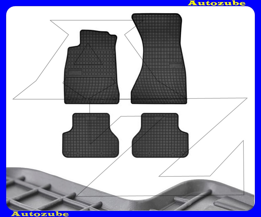 Gumiszőnyeg garnitúra (4db) méretpontos - 3mm vastagságú - 10mm magas peremmel, vanília illattal Gumiszőnyeg garnitúra (4db) méretpontos - 3mm vastagságú - 10mm magas peremmel, vanília illattal
