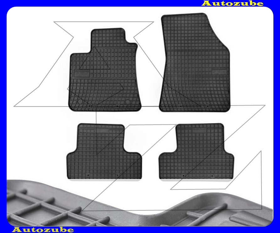 Gumiszőnyeg garnitúra (4db) méretpontos - 3mm vastagságú - 10mm magas peremmel, vanília illattal Gumiszőnyeg garnitúra (4db) méretpontos - 3mm vastagságú - 10mm magas peremmel, vanília illattal