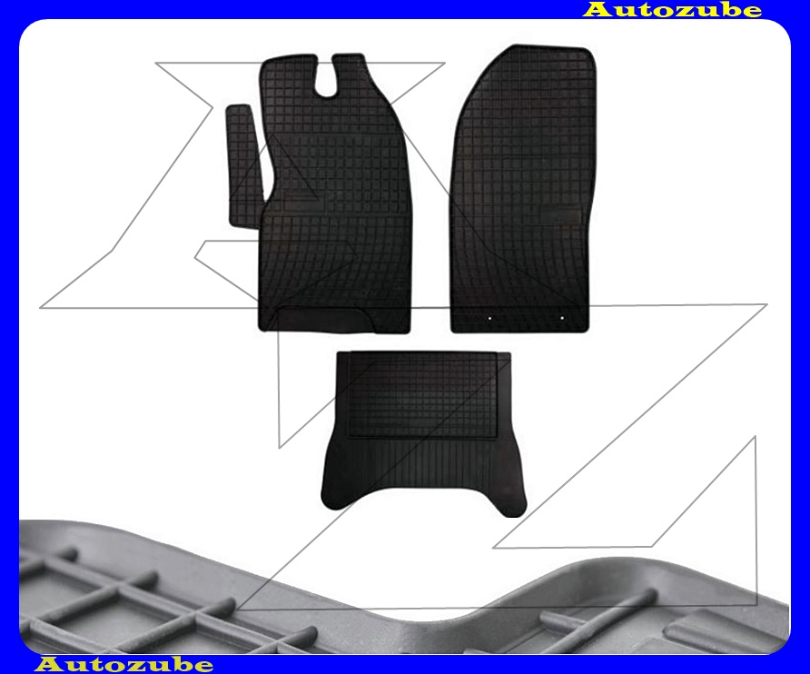 Gumiszőnyeg garnitúra (3db) méretpontos - 3mm vastagságú - 10mm magas peremmel, vanília illattal Gumiszőnyeg garnitúra (3db) méretpontos - 3mm vastagságú - 10mm magas peremmel, vanília illattal