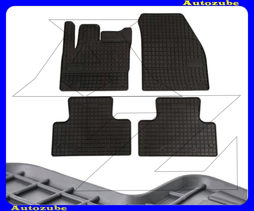 Gumiszőnyeg garnitúra (4db) méretpontos - 3mm vastagságú - 10mm magas peremmel, vanília illattal Gumiszőnyeg garnitúra (4db) méretpontos - 3mm vastagságú - 10mm magas peremmel, vanília illattal