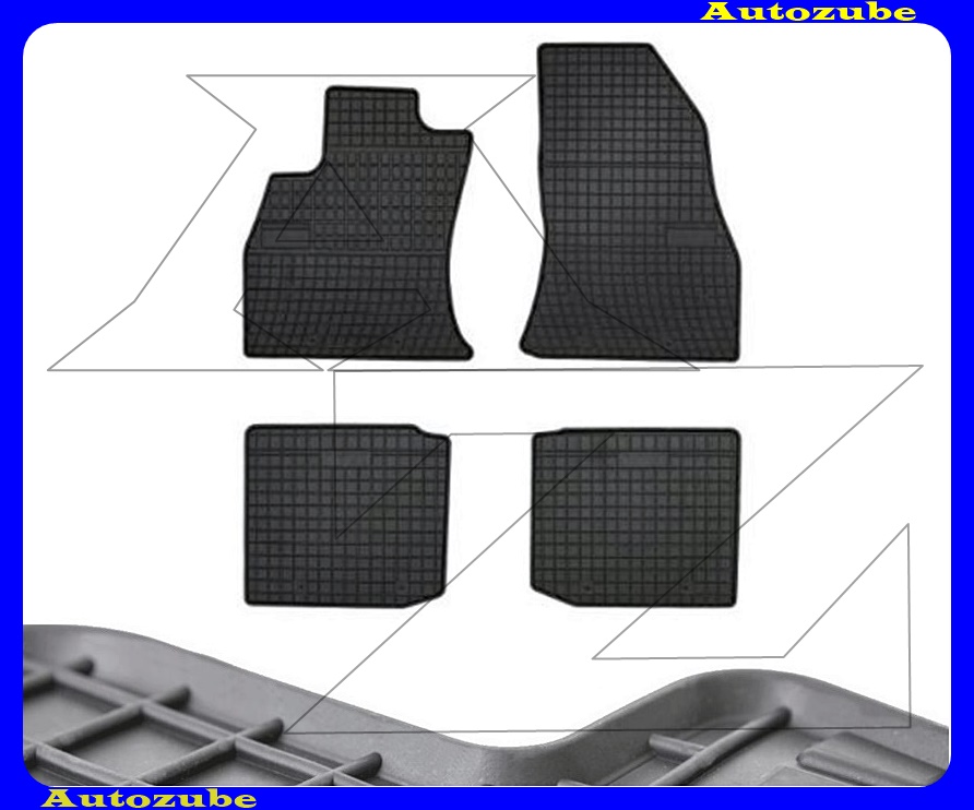 Gumiszőnyeg garnitúra (4db) méretpontos - 3mm vastagságú - 10mm magas peremmel, vanília illattal Gumiszőnyeg garnitúra (4db) méretpontos - 3mm vastagságú - 10mm magas peremmel, vanília illattal