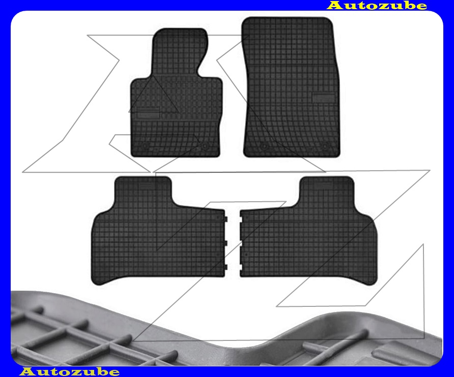 Gumiszőnyeg garnitúra (4db) méretpontos - 3mm vastagságú - 10mm magas peremmel, vanília illattal Gumiszőnyeg garnitúra (4db) méretpontos - 3mm vastagságú - 10mm magas peremmel, vanília illattal