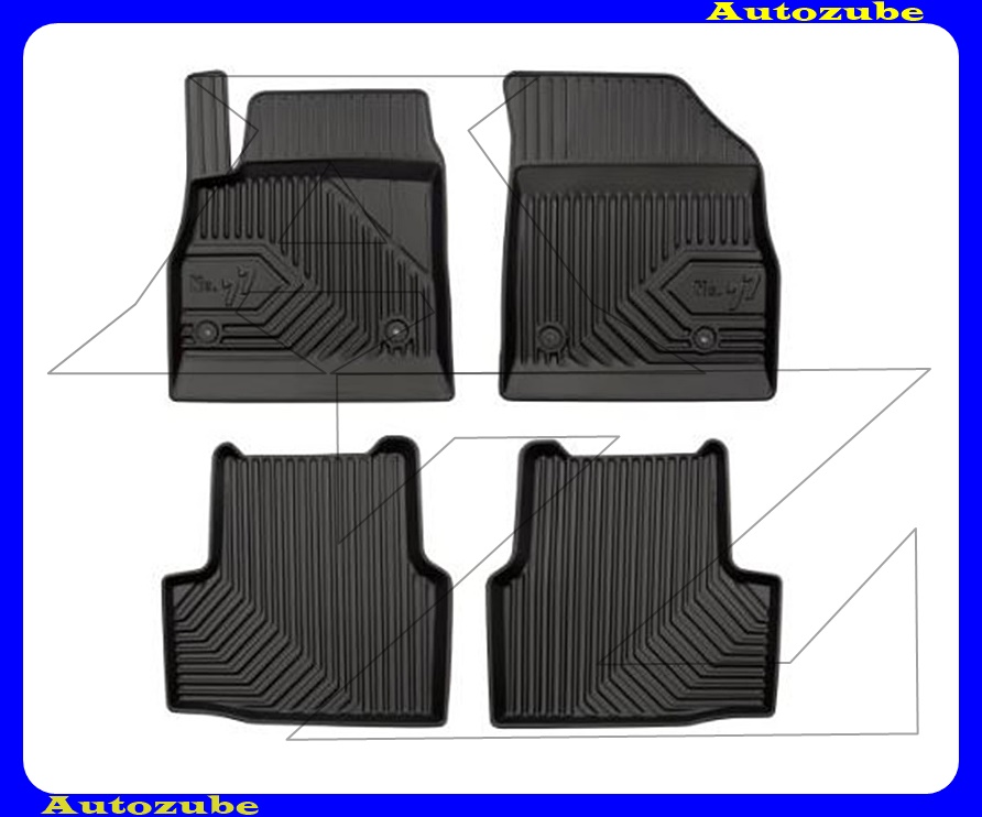 Gumiszőnyeg garnitúra (4db) méretpontos, 2-3mm vastagságú, 35-40mm magas peremmel - kíválló mínőségű gumi, vanília illattal Gumiszőnyeg garnitúra (4db) méretpontos, 2-3mm vastagságú, 35-40mm magas peremmel - kíválló mínőségű gumi, vanília illattal