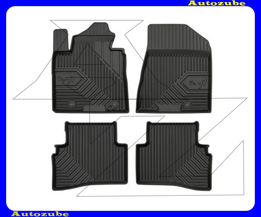 Gumiszőnyeg garnitúra (4db) méretpontos, 2-3mm vastagságú, 35-40mm magas peremmel - kíválló mínőségű gumi, vanília illattal Gumiszőnyeg garnitúra (4db) méretpontos, 2-3mm vastagságú, 35-40mm magas peremmel - kíválló mínőségű gumi, vanília illattal