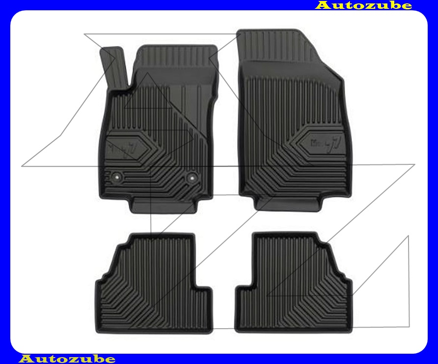 Gumiszőnyeg garnitúra (4db) méretpontos, 2-3mm vastagságú, 35-40mm magas peremmel - kíválló mínőségű gumi, vanília illattal Gumiszőnyeg garnitúra (4db) méretpontos, 2-3mm vastagságú, 35-40mm magas peremmel - kíválló mínőségű gumi, vanília illattal