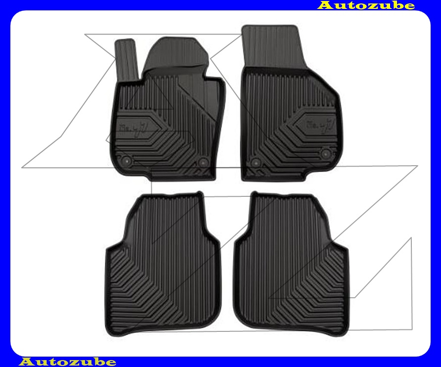 Gumiszőnyeg garnitúra (4db) méretpontos, 2-3mm vastagságú, 35-40mm magas peremmel - kíválló mínőségű gumi, vanília illattal Gumiszőnyeg garnitúra (4db) méretpontos, 2-3mm vastagságú, 35-40mm magas peremmel - kíválló mínőségű gumi, vanília illattal