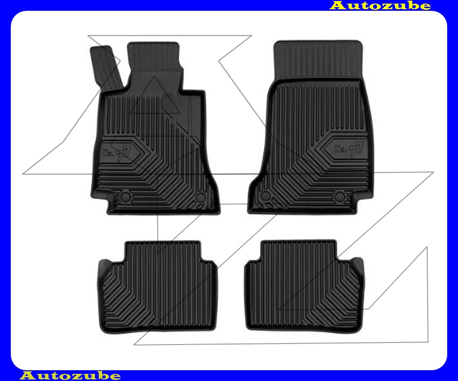 Gumiszőnyeg garnitúra (4db) méretpontos, 2-3mm vastagságú, 35-40mm magas peremmel - kíválló mínőségű gumi, vanília illattal Gumiszőnyeg garnitúra (4db) méretpontos, 2-3mm vastagságú, 35-40mm magas peremmel - kíválló mínőségű gumi, vanília illattal