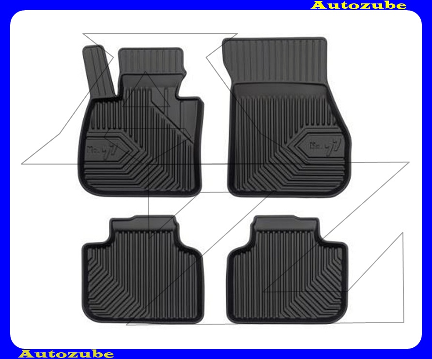 Gumiszőnyeg garnitúra (4db) méretpontos, 2-3mm vastagságú, 35-40mm magas peremmel - kíválló mínőségű gumi, vanília illattal Gumiszőnyeg garnitúra (4db) méretpontos, 2-3mm vastagságú, 35-40mm magas peremmel - kíválló mínőségű gumi, vanília illattal