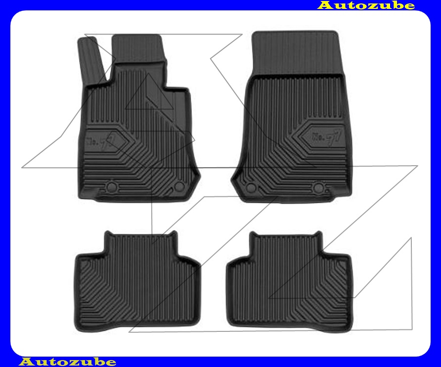Gumiszőnyeg garnitúra (4db) méretpontos, 2-3mm vastagságú, 35-40mm magas peremmel - kíválló mínőségű gumi, vanília illattal Gumiszőnyeg garnitúra (4db) méretpontos, 2-3mm vastagságú, 35-40mm magas peremmel - kíválló mínőségű gumi, vanília illattal