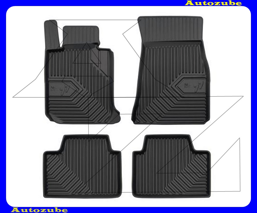 Gumiszőnyeg garnitúra (4db) méretpontos, 2-3mm vastagságú, 35-40mm magas peremmel - kíválló mínőségű gumi, vanília illattal Gumiszőnyeg garnitúra (4db) méretpontos, 2-3mm vastagságú, 35-40mm magas peremmel - kíválló mínőségű gumi, vanília illattal