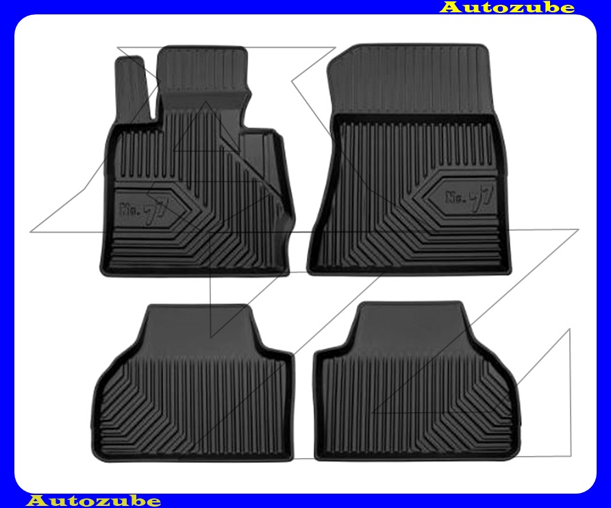 Gumiszőnyeg garnitúra (4db) méretpontos, 2-3mm vastagságú, 35-40mm magas peremmel - kíválló mínőségű gumi, vanília illattal Gumiszőnyeg garnitúra (4db) méretpontos, 2-3mm vastagságú, 35-40mm magas peremmel - kíválló mínőségű gumi, vanília illattal