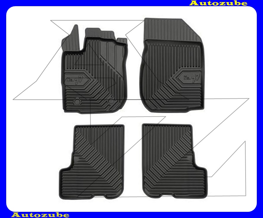 Gumiszőnyeg garnitúra (4db) méretpontos, 2-3mm vastagságú, 35-40mm magas peremmel - kíválló mínőségű gumi, vanília illattal Gumiszőnyeg garnitúra (4db) méretpontos, 2-3mm vastagságú, 35-40mm magas peremmel - kíválló mínőségű gumi, vanília illattal