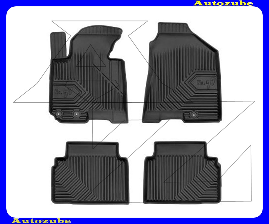Gumiszőnyeg garnitúra (3db) méretpontos, 2-3mm vastagságú, 35-40mm magas peremmel - kíválló mínőségű gumi, vanília illattal Gumiszőnyeg garnitúra (3db) méretpontos, 2-3mm vastagságú, 35-40mm magas peremmel - kíválló mínőségű gumi, vanília illattal