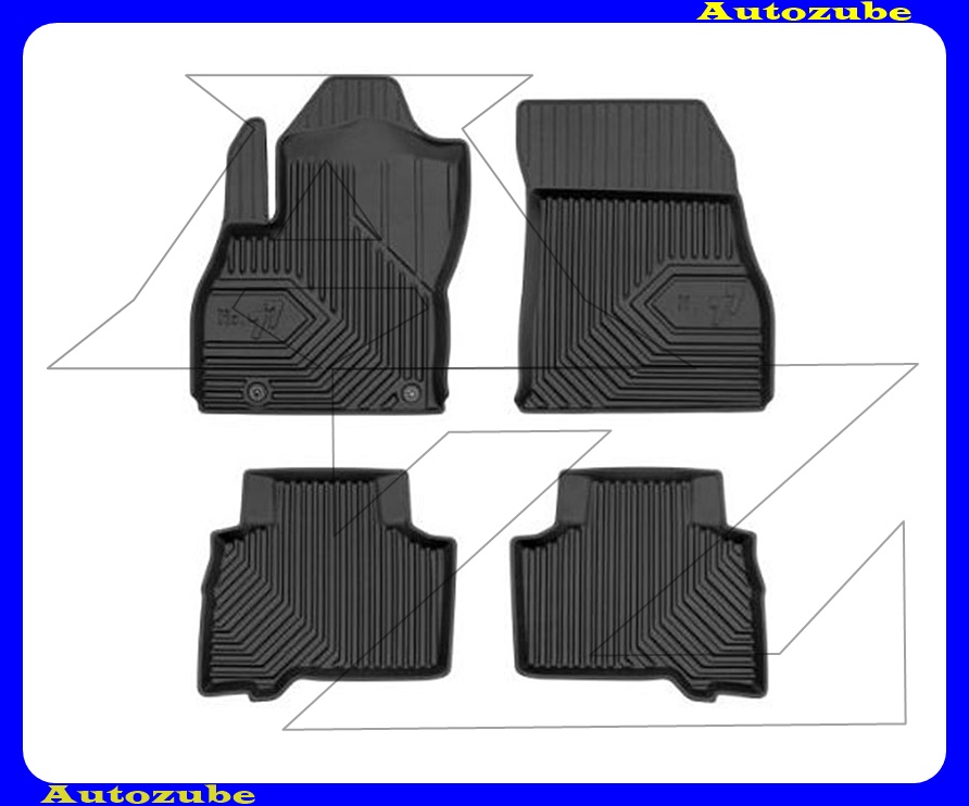 Gumiszőnyeg garnitúra (4db) méretpontos, 2-3mm vastagságú, 35-40mm magas peremmel - kíválló mínőségű gumi, vanília illattal Gumiszőnyeg garnitúra (4db) méretpontos, 2-3mm vastagságú, 35-40mm magas peremmel - kíválló mínőségű gumi, vanília illattal