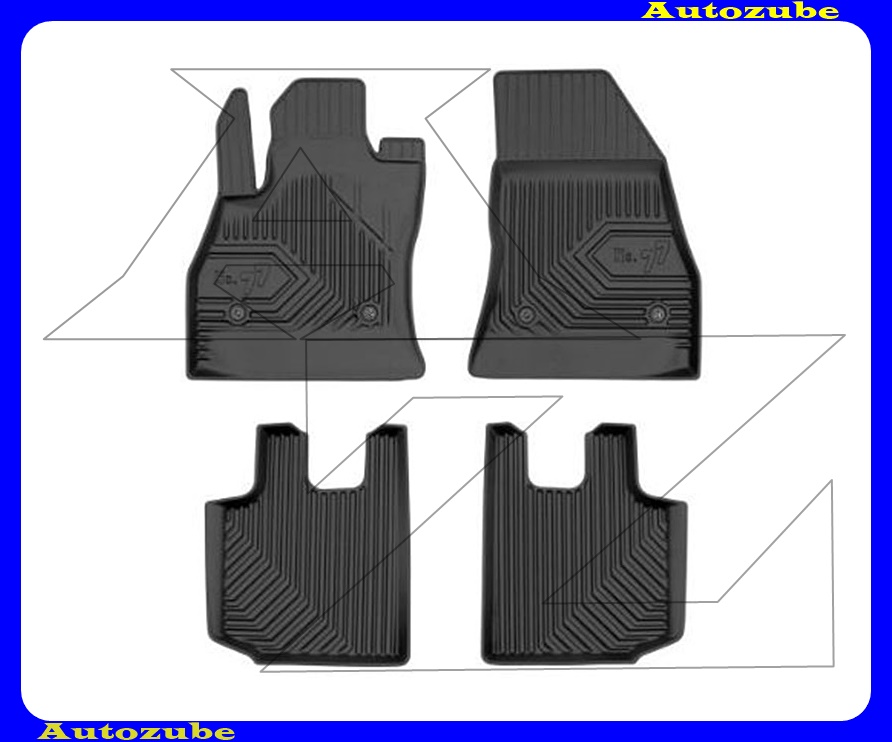 Gumiszőnyeg garnitúra (4db) méretpontos, 2-3mm vastagságú, 35-40mm magas peremmel - kíválló mínőségű gumi, vanília illattal Gumiszőnyeg garnitúra (4db) méretpontos, 2-3mm vastagságú, 35-40mm magas peremmel - kíválló mínőségű gumi, vanília illattal