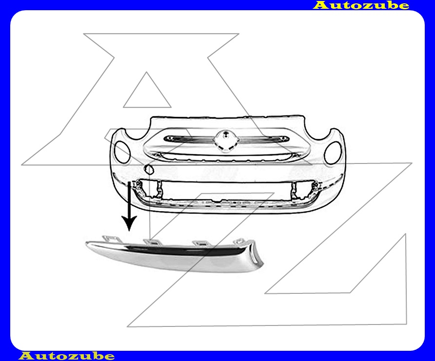 Első lökhárító krómdíszléc jobb Első lökhárító krómdíszléc jobb