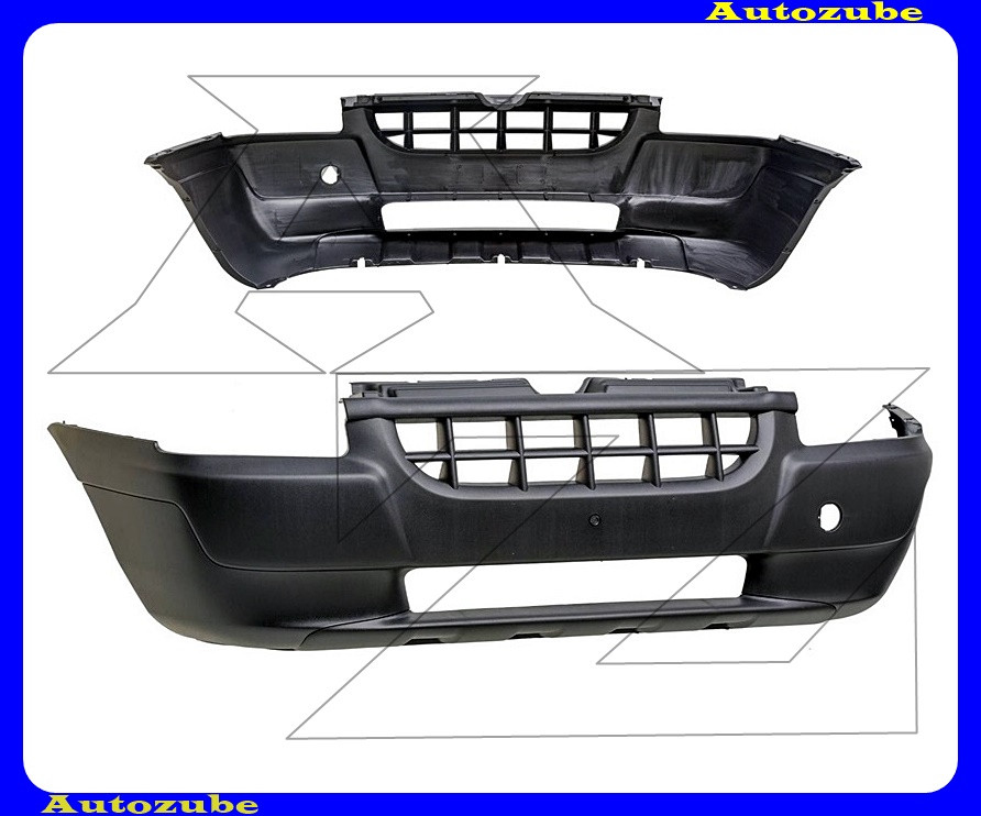 Első lökhárító fekete Első lökhárító fekete