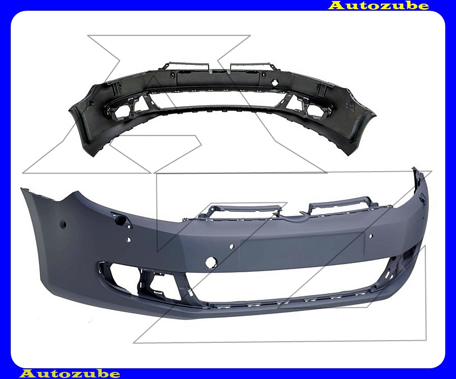 Első lökhárító alapozott, fényszórómosós, 6 szenzoros Első lökhárító alapozott, fényszórómosós, 6 szenzoros