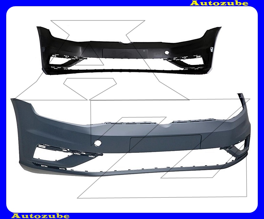 Első lökhárító alapozott (szenzor és fényszórómosó jelöléssel) Első lökhárító alapozott (szenzor és fényszórómosó jelöléssel)