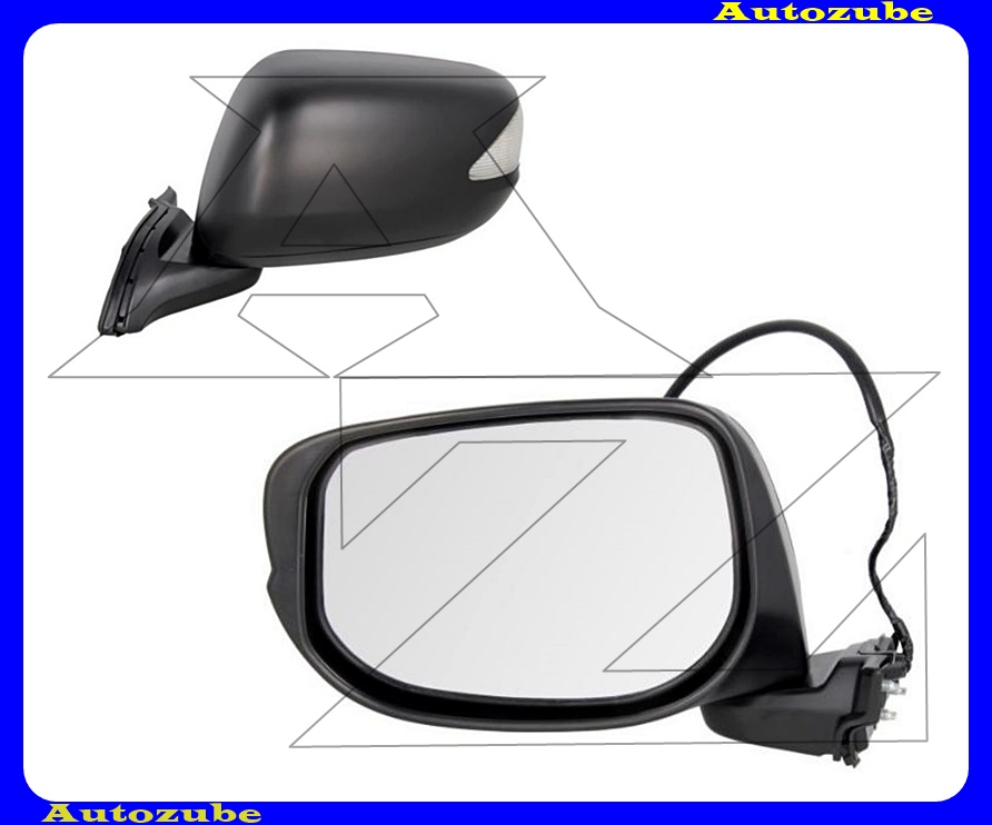 Visszapillantó tükör bal, elektromos, domború tükörlappal, fényezhető borítással, irányjelzővel Visszapillantó tükör bal, elektromos, domború tükörlappal, fényezhető borítással, irányjelzővel