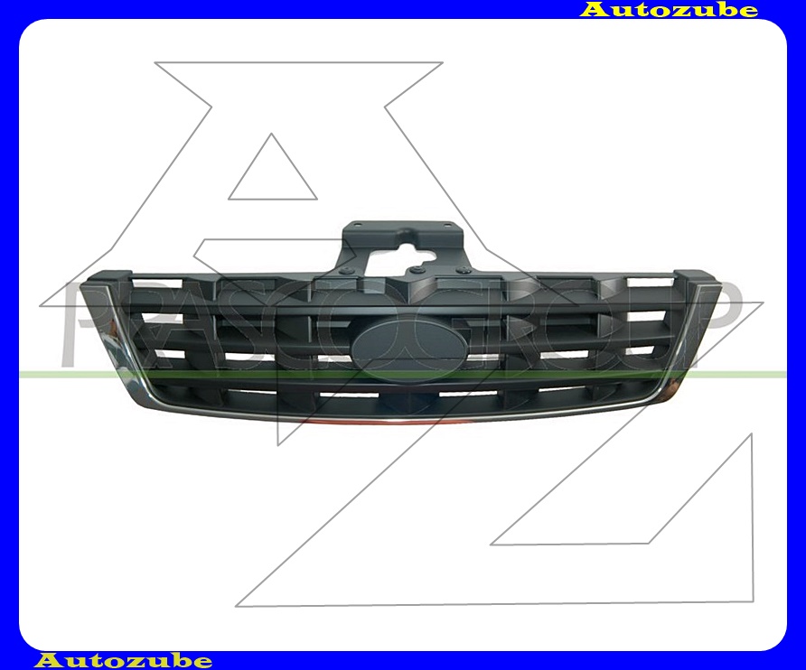 Hűtődíszrács fekete, króm kerettel Hűtődíszrács fekete, króm kerettel