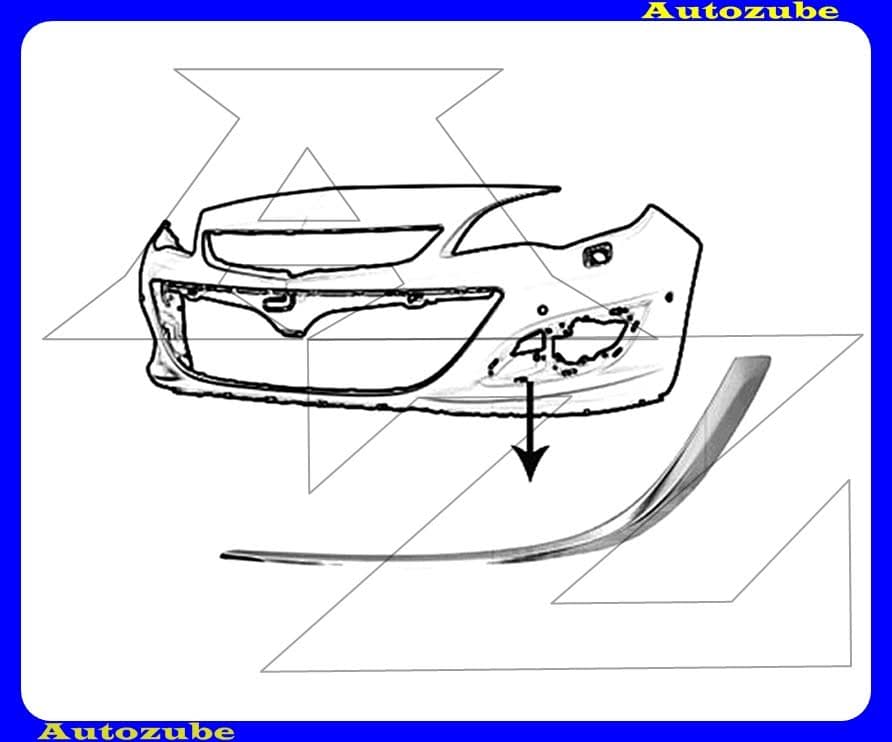 Első lökhárító rács krómdíszléc bal Első lökhárító rács krómdíszléc bal