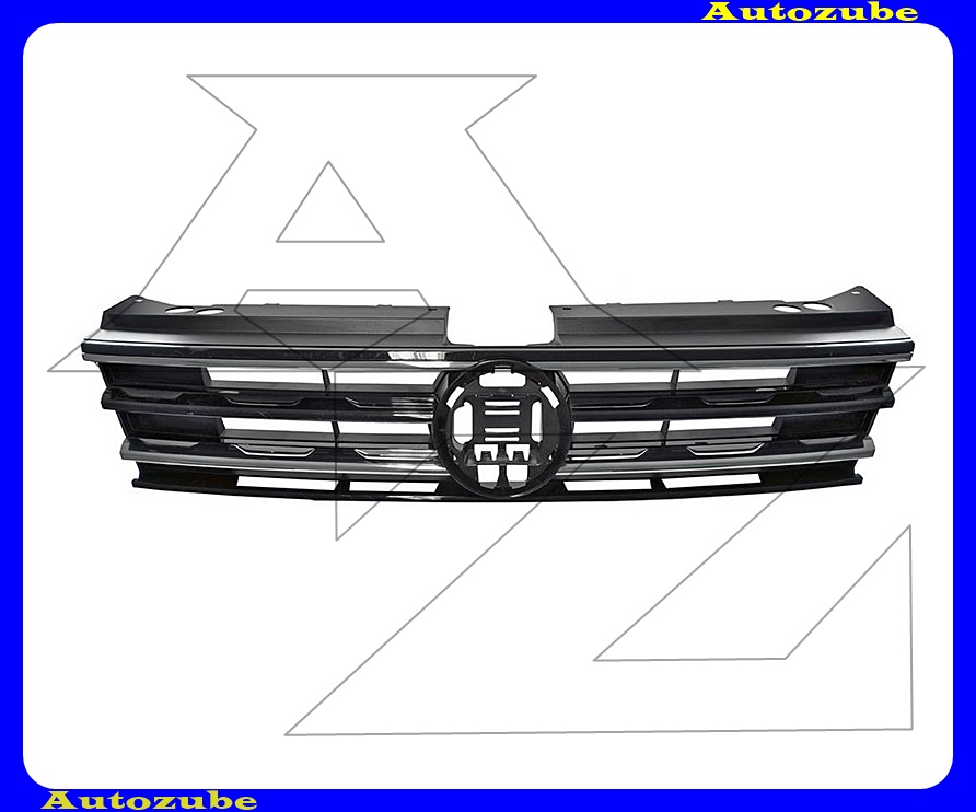 Hűtődíszrács fekete, krómdíszléccel Hűtődíszrács fekete, krómdíszléccel