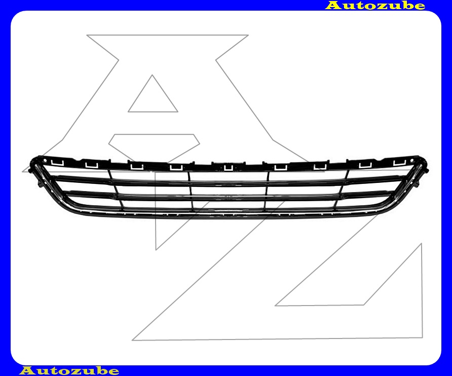 Első lökhárító rács középső, krómdíszléccel (fényes fekete) Első lökhárító rács középső, krómdíszléccel (fényes fekete)