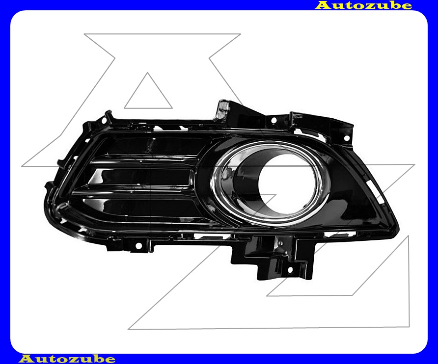 Első lökhárító rács bal, ködlámpás, krómgyűrűvel (fényes fekete) Első lökhárító rács bal, ködlámpás, krómgyűrűvel (fényes fekete)