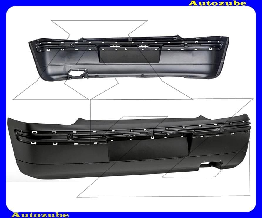 Hátsó lökhárító részben alapozott Hátsó lökhárító részben alapozott