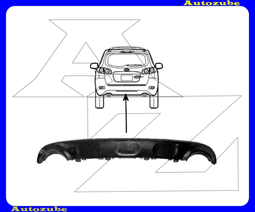 Hátsó lökhárító alatti spoiler, fekete Hátsó lökhárító alatti spoiler, fekete