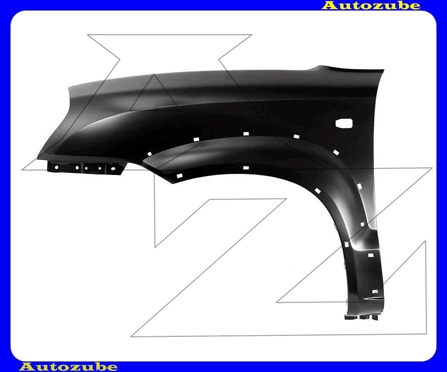 Első sárvédő bal, díszléc lyukkal Első sárvédő bal, díszléc lyukkal