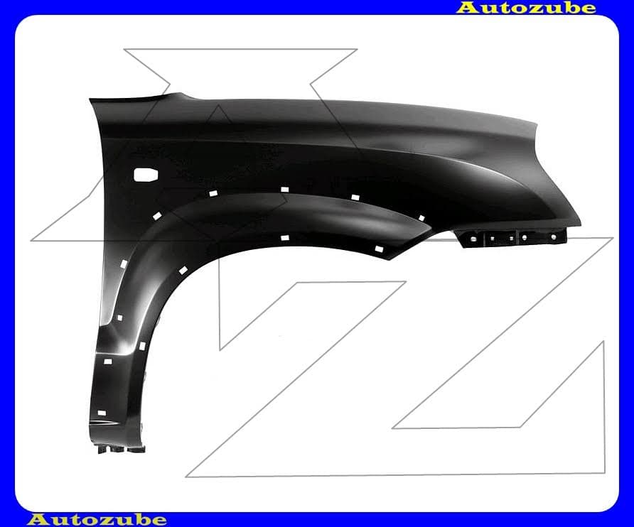 Első sárvédő jobb, díszléc lyukkal Első sárvédő jobb, díszléc lyukkal