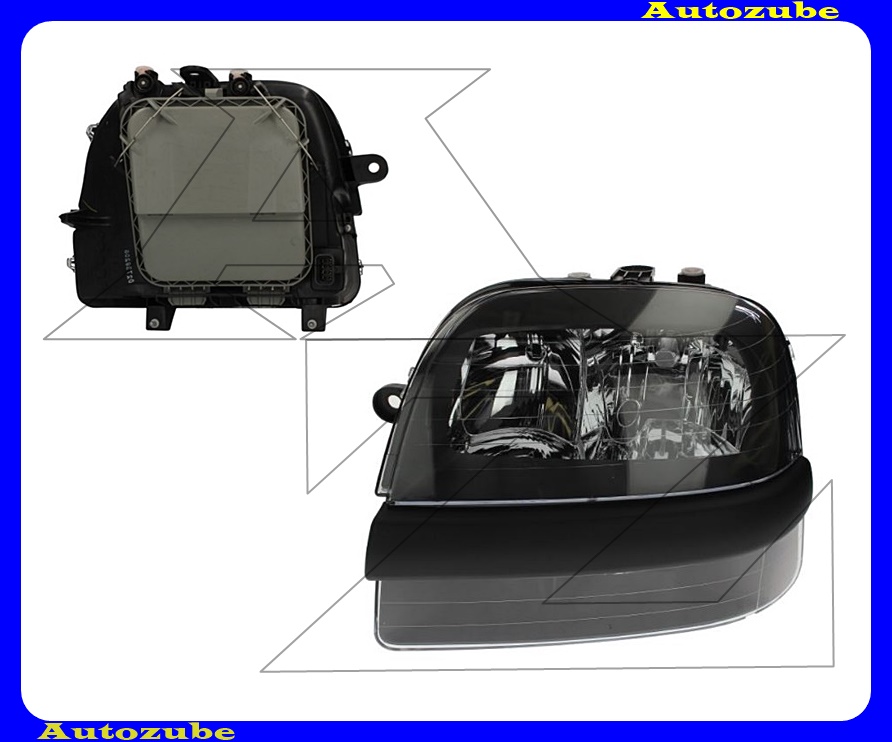 Fényszóró bal (2xH7/H1) ködlámpás (motor nélkül) {DEPO} Fényszóró bal (2xH7/H1) ködlámpás (motor nélkül) {DEPO}