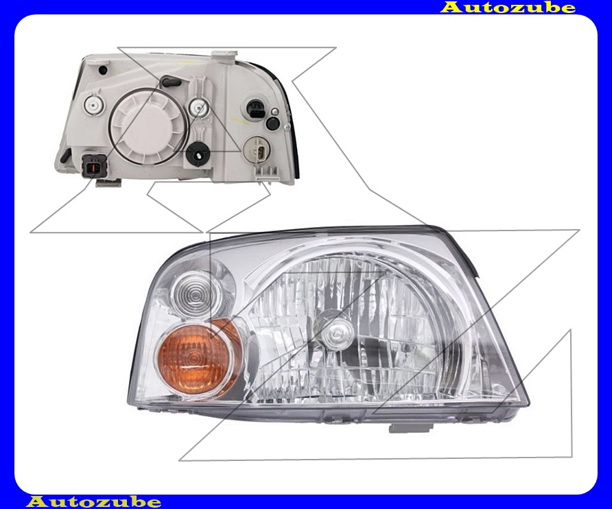 Fényszóró jobb (H4) manuális {DEPO} Fényszóró jobb (H4) manuális {DEPO}