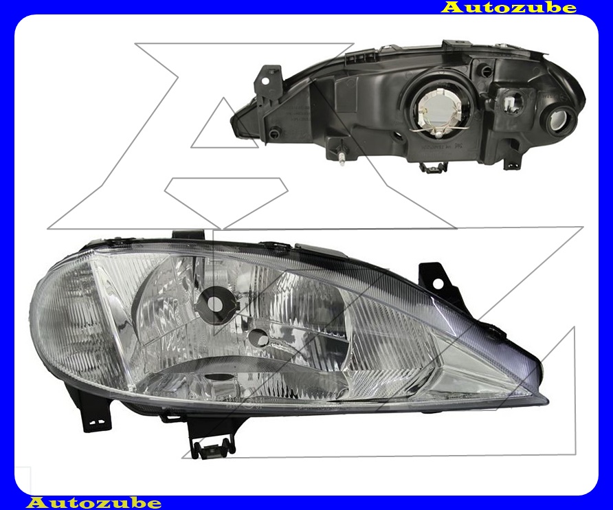 Fényszóró jobb (H4) (motor nélkül) {DEPO} Fényszóró jobb (H4) (motor nélkül) {DEPO}