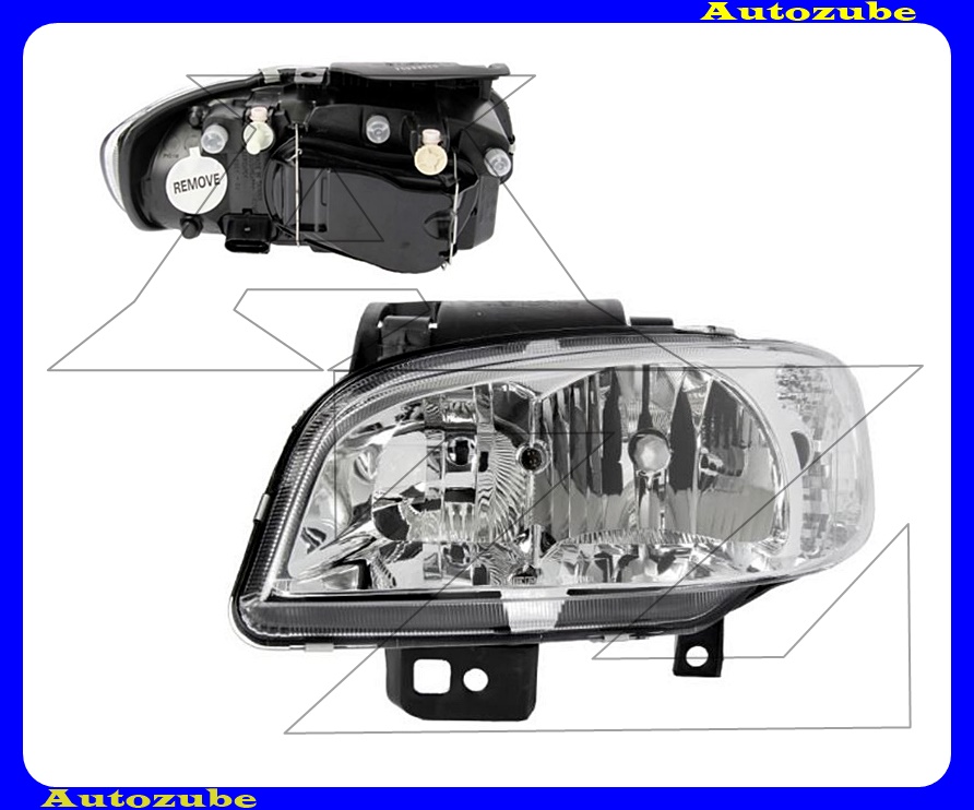 Fényszóró bal (H7/H1) (motor nélkül) {DEPO} /RENDELÉSRE/ Fényszóró bal (H7/H1) (motor nélkül) {DEPO} /RENDELÉSRE/