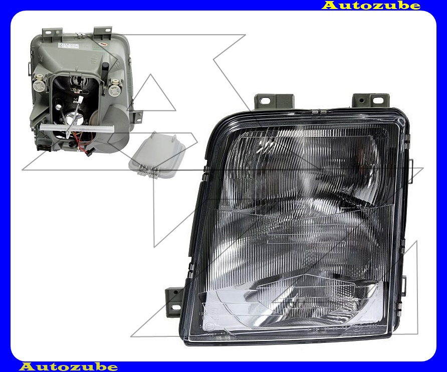 Fényszóró bal ködlámpás (H1/H4) pneumatikus {DEPO} Fényszóró bal ködlámpás (H1/H4) pneumatikus {DEPO}