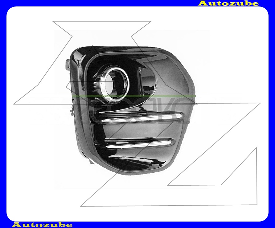 Első lökhárító rács jobb ködlámpás, fényes fekete Első lökhárító rács jobb ködlámpás, fényes fekete