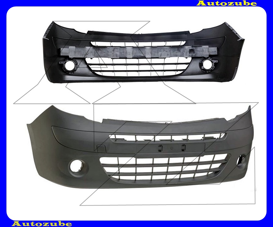 Első lökhárító ködlámpás, alapozott Első lökhárító ködlámpás, alapozott