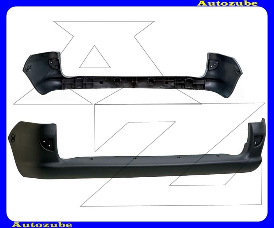 Hátsó lökhárító fekete Hátsó lökhárító fekete