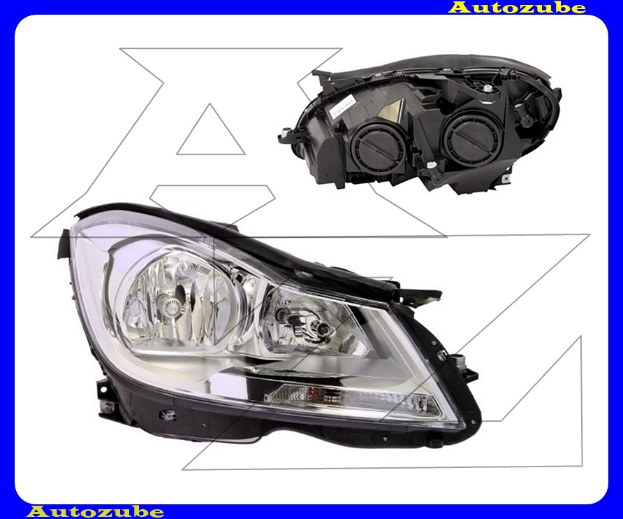 Fényszóró jobb króm házas (H7/H7) motorral {MAGNETI MARELLI} Fényszóró jobb króm házas (H7/H7) motorral {MAGNETI MARELLI}