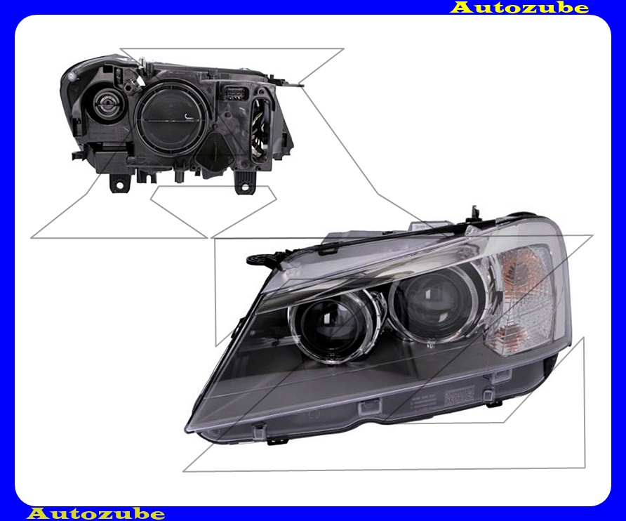 Fényszóró bal Bi-XENON (D2S) (izzó és elektronika nélkül) {MAGNETI MARELLI} /RENDELÉSRE/ Fényszóró bal Bi-XENON (D2S) (izzó és elektronika nélkül) {MAGNETI MARELLI} /RENDELÉSRE/