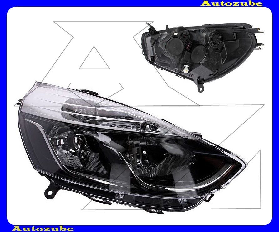 Fényszóró jobb, króm díszléccel (H7/H1) motorral {MAGNETI MARELLI} Fényszóró jobb, króm díszléccel (H7/H1) motorral {MAGNETI MARELLI}