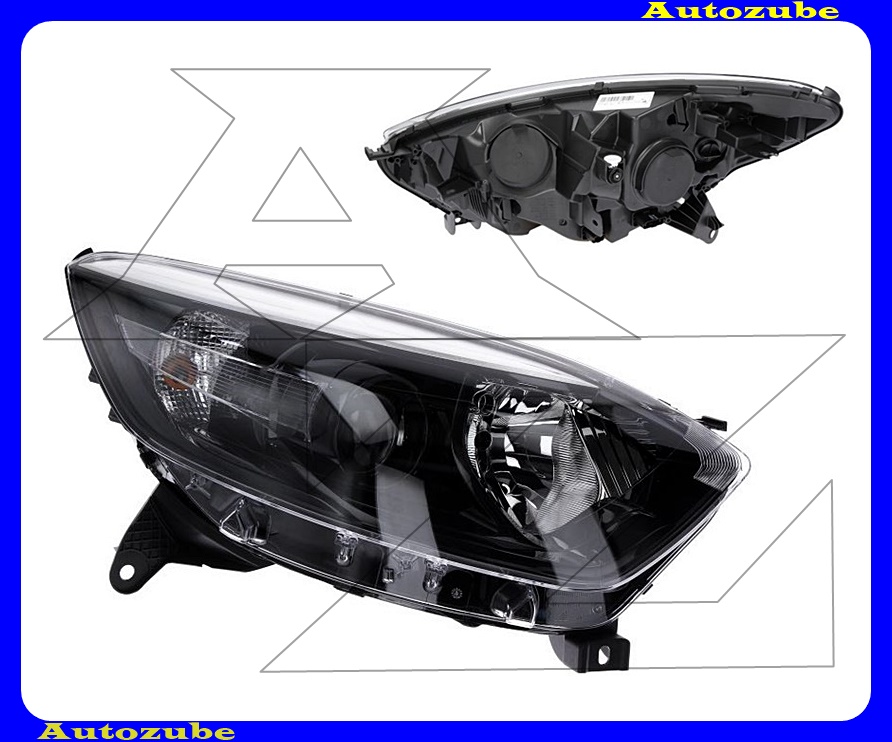 Fényszóró jobb (H1/H1) fekete díszléccel, motorral {MAGNETI MARELLI} Fényszóró jobb (H1/H1) fekete díszléccel, motorral {MAGNETI MARELLI}