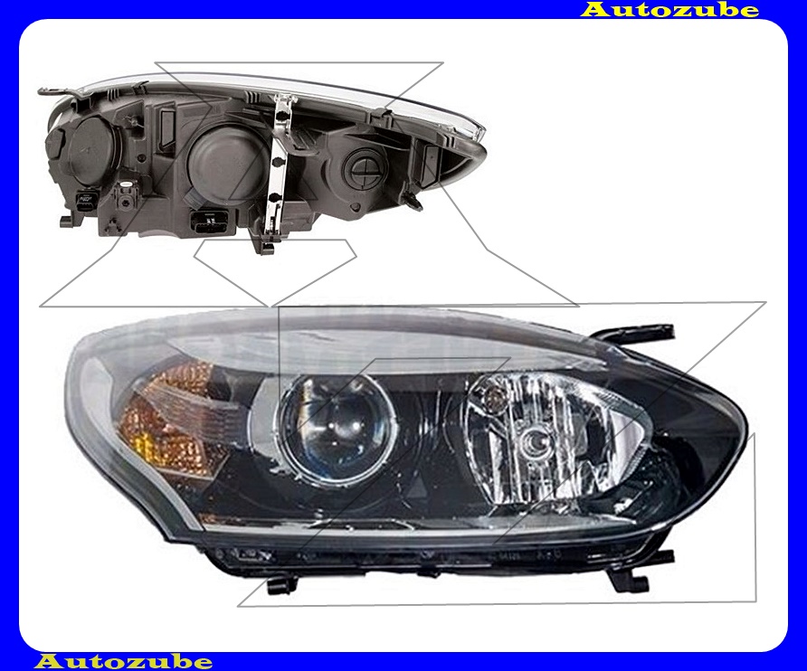 Fényszóró jobb alul-felül króm betéttel (H7/H7) motorral {MAGNETI MARELLI} Fényszóró jobb alul-felül króm betéttel (H7/H7) motorral {MAGNETI MARELLI}