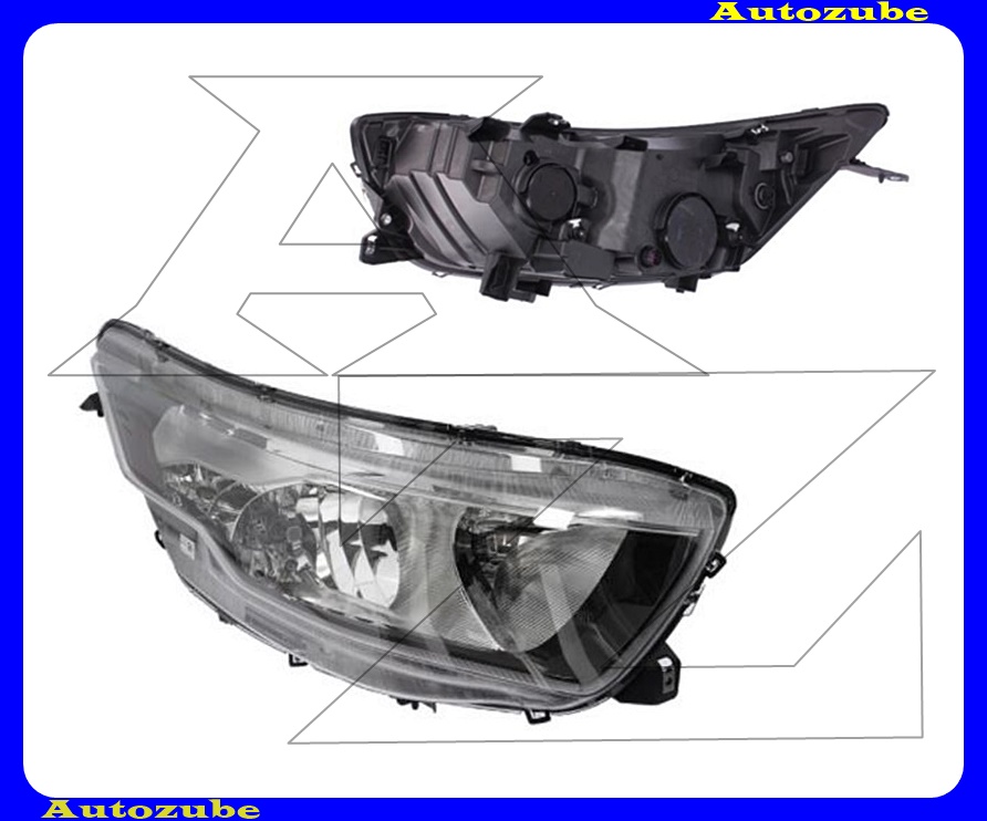 Fényszóró jobb (H7/H1) fekete házas, motorral {MAGNETI MARELLI} Fényszóró jobb (H7/H1) fekete házas, motorral {MAGNETI MARELLI}